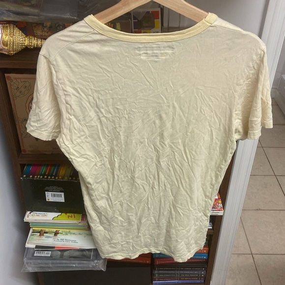 Farmer’s Market Korean Design “Not Guilty By Association” Yellow Graphic T-Shirt - Picture 2 of 5